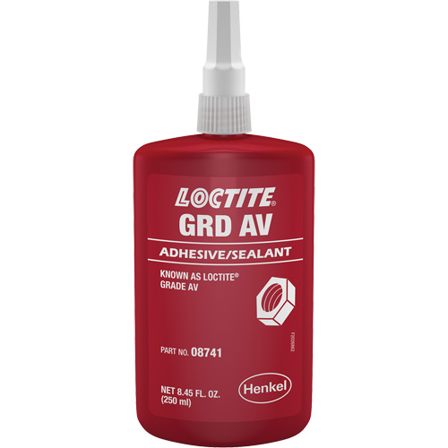 Letter Grade AV Threadlocker, Red, High, 250 ml, Bottle Helyx Safety & Industrial Supplies