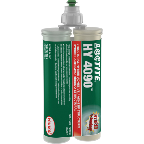Adh&eacute;sif hybride pour r&eacute;parations structurales HY 4090, Deux composants, Cartouche double, 400 g, Blanc cass&eacute; Helyx Safety & Industrial Supplies