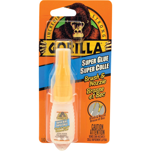 Colle cyanoacrylate avec embout et brosse, 10 g, Bouteille, Transparent Helyx Safety & Industrial Supplies