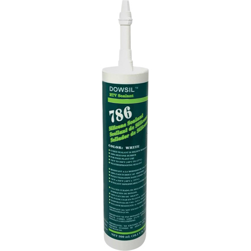 Agent d'&eacute;tanch&eacute;it&eacute; &agrave; base de silicone Dowsil 786, 300 ml, Cartouche, Blanc Helyx Safety & Industrial Supplies