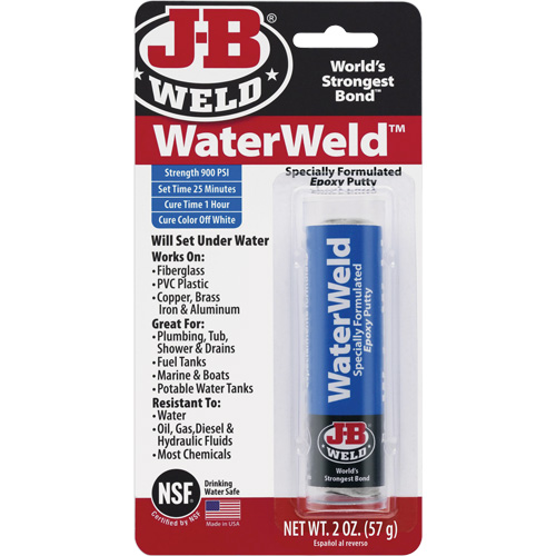 Colle &eacute;poxyde WaterWeld, 2 oz, B&acirc;ton, Blanc cass&eacute; Helyx Safety & Industrial Supplies