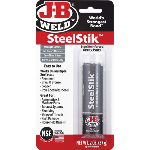 Colle &eacute;poxyde SteelStik, 2 oz, B&acirc;ton, Gris Helyx Safety & Industrial Supplies