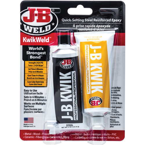 KwikWeld Epoxy, Two-Part, Tube, 10 oz., Grey Helyx Safety & Industrial Supplies