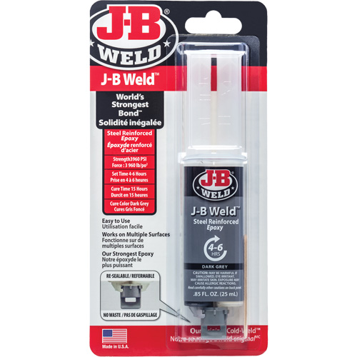 Adhesive, 25 ml, Syringe, Two-Part, Grey Helyx Safety & Industrial Supplies