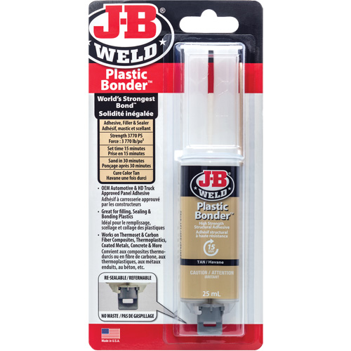 Adh&eacute;sif plastique, 25 ml, Seringue, Deux composants, Havane Helyx Safety & Industrial Supplies
