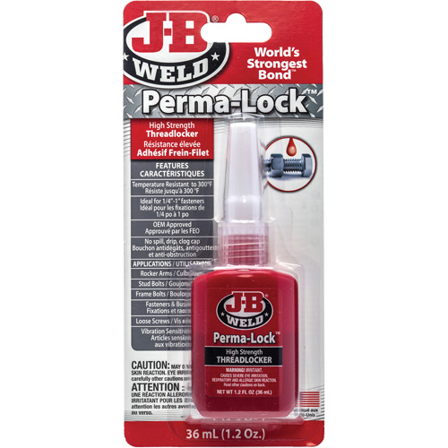 Compos&eacute; de blocage Perma-Lock, Rouge, &eacute;lev&eacute;, 36 ml, Bouteille Helyx Safety & Industrial Supplies