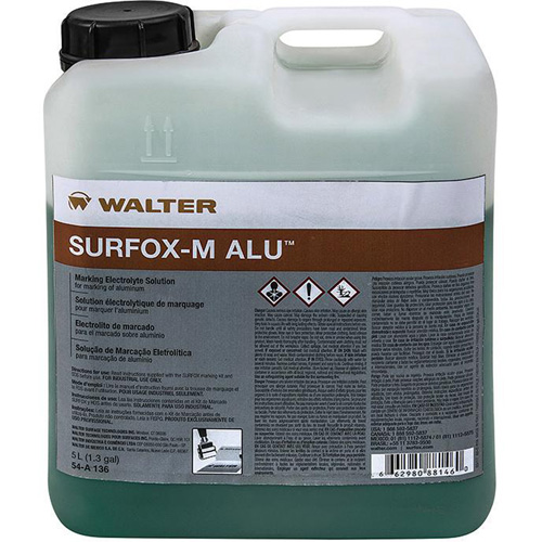 Solution &eacute;lectrolytique de marquage sur l'aluminium Surfox-M Helyx Safety & Industrial Supplies