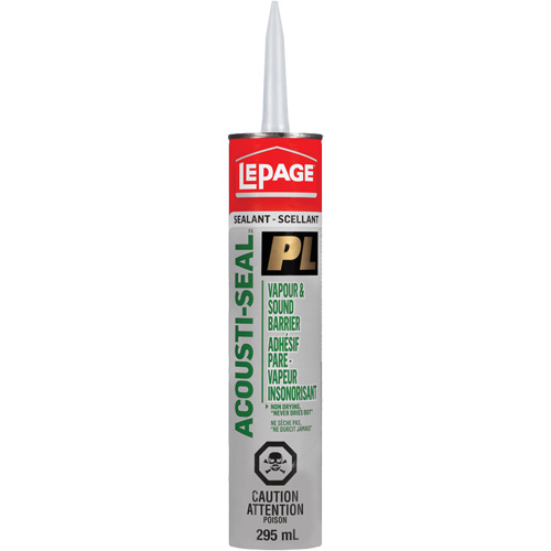 Adh&eacute;sif pare-vapeur insonorisant PL, 825 ml, Tube, Noir Helyx Safety & Industrial Supplies