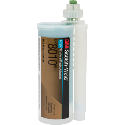 Scotch-Weld Structural Plastic Adhesive, Two-Part, Cartridge, 490 ml, Blue Helyx Safety & Industrial Supplies