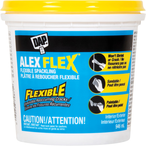 Pl&acirc;tre &agrave; reboucher flexible Alex Flex, 946 ml, Contenant en plastique Helyx Safety & Industrial Supplies