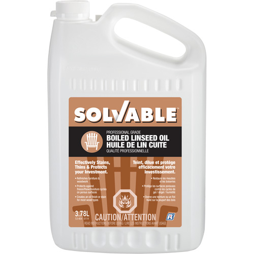 Huile de lin bouillie, Cruche, 3,78 L Volume net Helyx Safety & Industrial Supplies