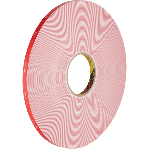 VHB Tape, 32.9 m (108') L x 12.7 mm (1/2") W, 62 mils, Acrylic Helyx Safety & Industrial Supplies