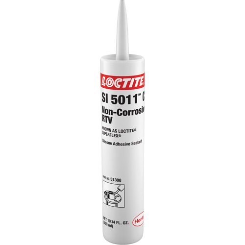Silicone non corrosive &agrave; vulcanisation &agrave; la temp&eacute;rature de la pi&egrave;ce Superflex SI 5011CL, Cartouche, Transparent Helyx Safety & Industrial Supplies