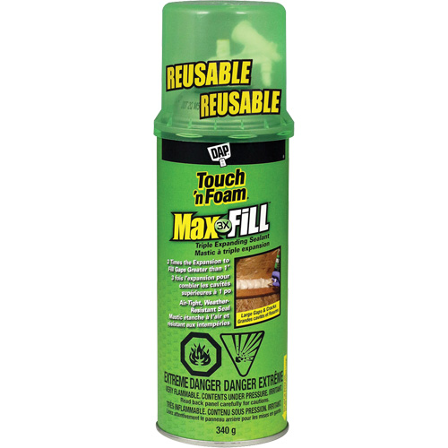 Scellant &agrave; triple expansion Touch 'n Foam Max Fill, 340 g, Canette a&eacute;rosol, Cr&egrave;me Helyx Safety & Industrial Supplies