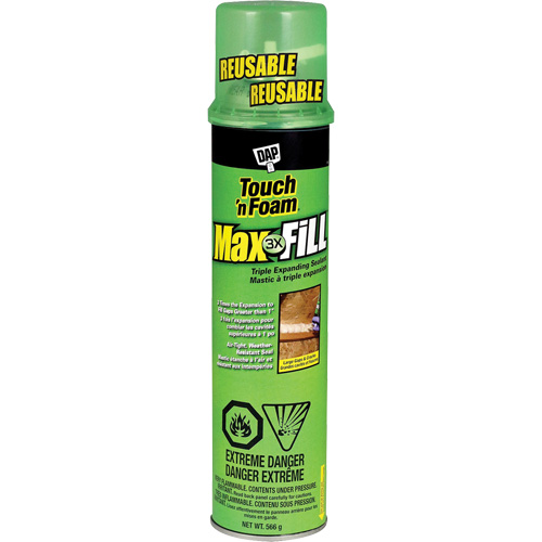 Scellant &agrave; triple expansion Touch 'n Foam Max Fill, 566 g, Canette a&eacute;rosol, Cr&egrave;me Helyx Safety & Industrial Supplies