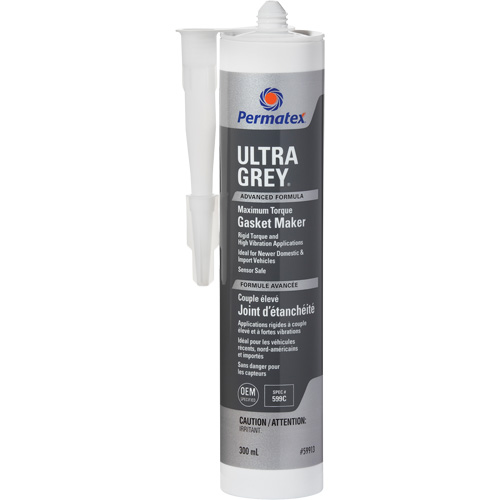 Ultra Grey&reg; Rigid High-Torque RTV Silicone Gasket Maker, Cartridge, Grey Helyx Safety & Industrial Supplies