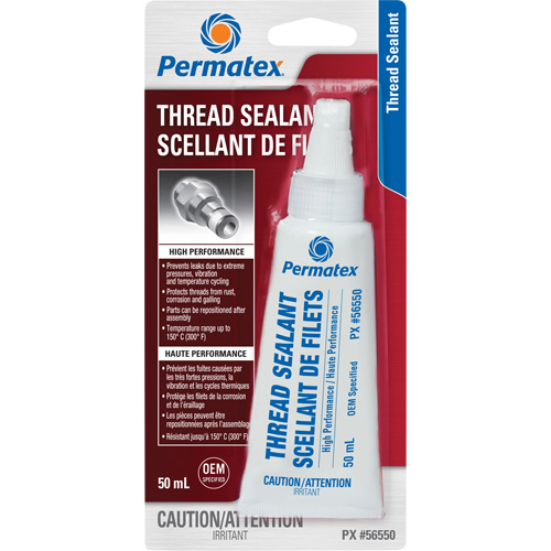 High Performance Thread Sealant, Tube, 50 ml, -54° C - 149° C/-65° F - 300° F Helyx Safety & Industrial Supplies