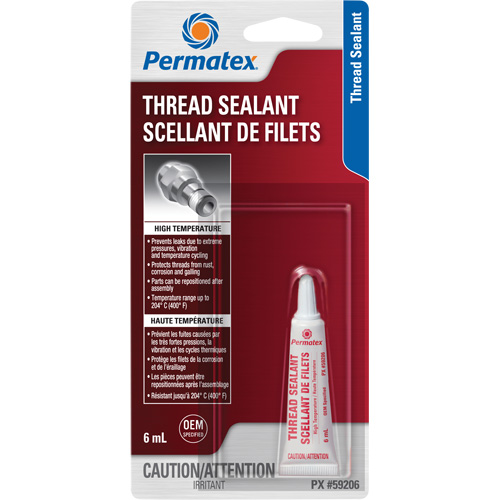 High Temperature Thread Sealant, Tube, 6 ml, -54° C - 204° C/-65° F - 400° F Helyx Safety & Industrial Supplies