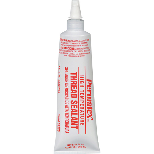 Scellant pour filetage haute temp&eacute;rature, Tube, 250 ml, -54° C - 204° C/-65° F - 400° F Helyx Safety & Industrial Supplies