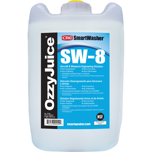SmartWasher&reg; Ozzyjuice&reg; SW-8 Aircraft & Weapons Degreasing Solution, Jug Helyx Safety & Industrial Supplies
