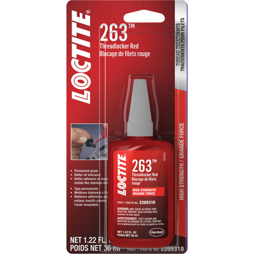 Compos&eacute; de blocage 263, Rouge, &eacute;lev&eacute;, 36 ml, Bouteille Helyx Safety & Industrial Supplies