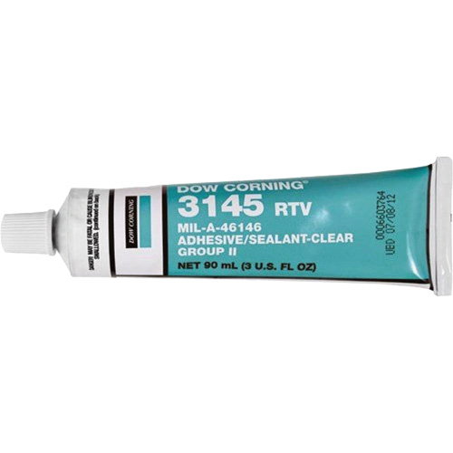 Dowsil RTV 3145 Silicone Adhesive Sealant MIL-A-46146, Tube, Clear Helyx Safety & Industrial Supplies