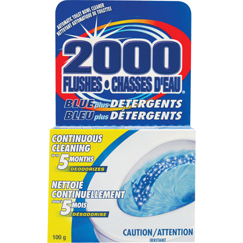 D&eacute;tergent pour cuvette de toilette 2000 Flushes Blue Plus, 100 g, Tampon Helyx Safety & Industrial Supplies