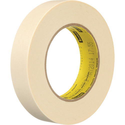 Scotch&reg; Flatback Masking Tape, 24 mm (1") x 55 m (180'), Tan Helyx Safety & Industrial Supplies