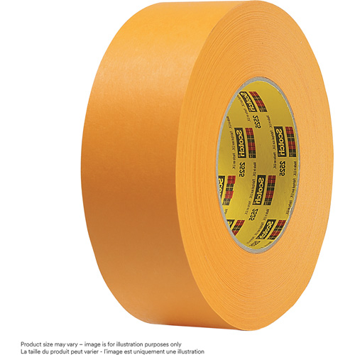 Performance Flatback Tape 2525, 72 mm (3") x 55 m (180'), Yellow Helyx Safety & Industrial Supplies