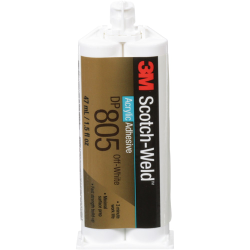 Adh&eacute;sif acrylique Scotch-Weld, Deux composants, Cartouche double, 1,6 oz liq., Blanc cass&eacute; Helyx Safety & Industrial Supplies