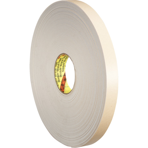 Ruban double face en mousse, 66 m (216') lo x 25,4 mm (1") la, 31 mils, Poly&eacute;thyl&egrave;ne Helyx Safety & Industrial Supplies