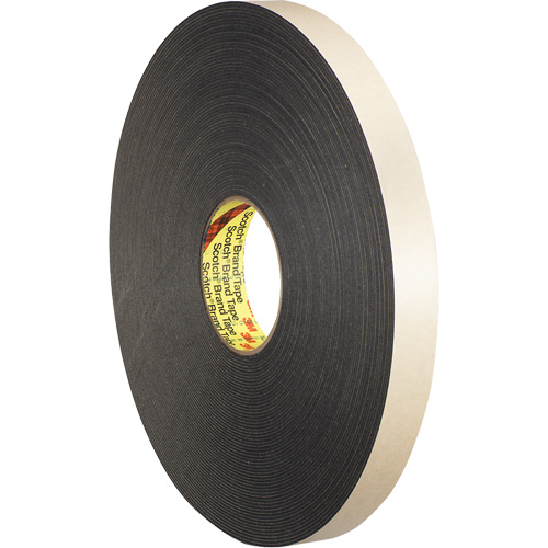Double-Coated Foam Tape, 33 m (108') L x 12.7 mm (1/2") W, 62 mils, Polyethylene Helyx Safety & Industrial Supplies