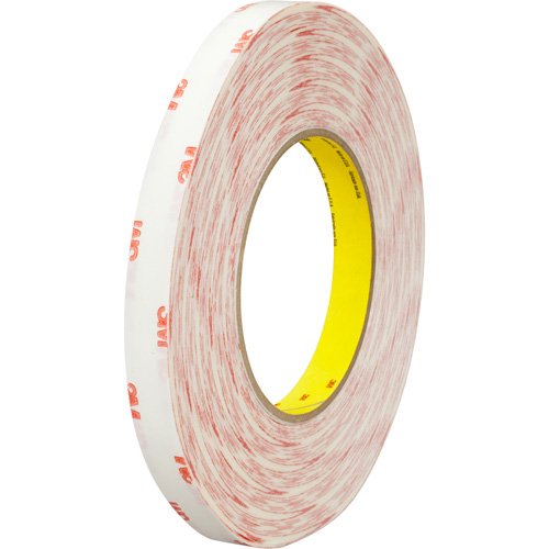 Ruban double face en textile 9456, 25,4 mm (1") x 66 m (216'), Transparent Helyx Safety & Industrial Supplies