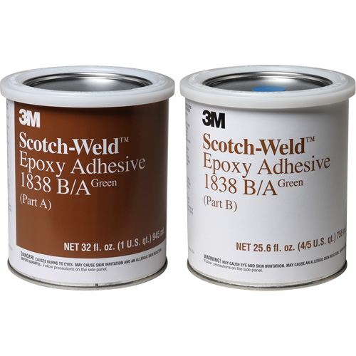 Scotch-Weld Adhesive, 32 fl. oz., Pail, Two-Part, Green Helyx Safety & Industrial Supplies