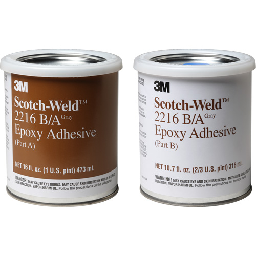 Scotch-Weld Adhesive, 32 fl. oz., Kit, Two-Part, Grey Helyx Safety & Industrial Supplies