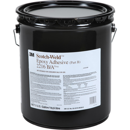 Scotch-Weld Adhesive, 5 gal., Pail, Two-Part, Grey Helyx Safety & Industrial Supplies