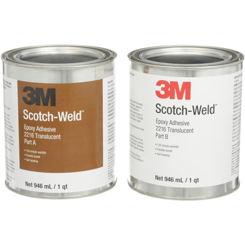 Adh&eacute;sif Scotch-Weld, 32 oz liq., Trousse, Deux composants, Translucide Helyx Safety & Industrial Supplies