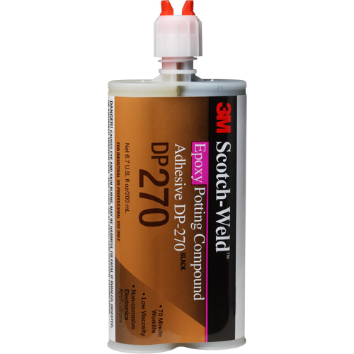 Scotch-Weld Potting Compound, 200 ml, Dual Cartridge, Two-Part, Black Helyx Safety & Industrial Supplies
