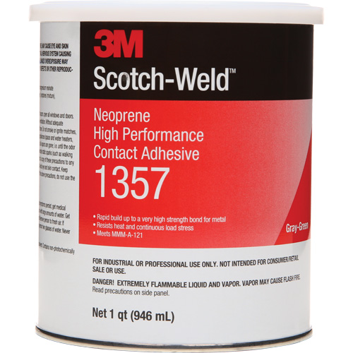 Neoprene High-Performance Contact Adhesive, Can, 32 fl. oz., Grey Helyx Safety & Industrial Supplies