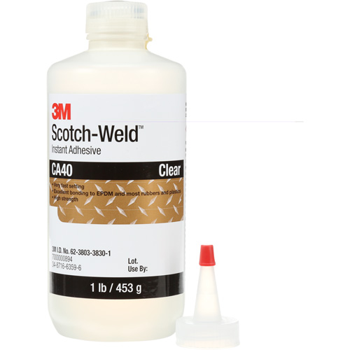 Adh&eacute;sif instantan&eacute; CA5 Scotch-Weld, Transparent, Bouteille, 1 lb Helyx Safety & Industrial Supplies