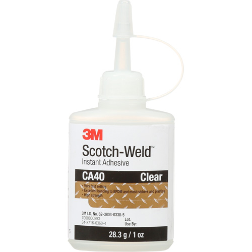 Adh&eacute;sif instantan&eacute;, 1 oz, Bouteille, Jaune Helyx Safety & Industrial Supplies