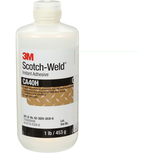 Colle instantan&eacute;e Scotch-Weld, Transparent, Bouteille, 1 lb Helyx Safety & Industrial Supplies