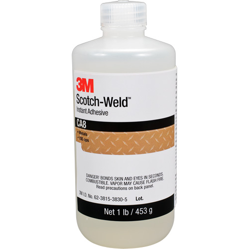 Adh&eacute;sif instantan&eacute; CA8 Scotch-Weld, Transparent, Bouteille, 1 lb Helyx Safety & Industrial Supplies