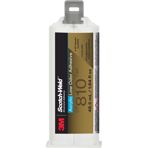 Scotch-Weld Low-Odor Acrylic Adhesive, Two-Part, Cartridge, 1.64 fl. oz., Off-White Helyx Safety & Industrial Supplies