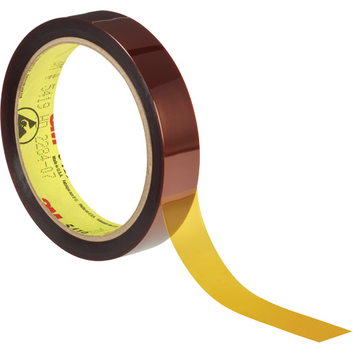 Ruban &agrave; base de polyimide produisant peu de statique 5419, 12,7 mm (1/2") x 33 m (108'), Brun Helyx Safety & Industrial Supplies