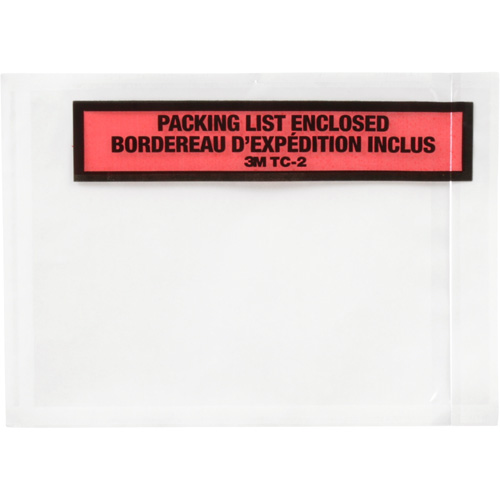 Pochette pour bordereau d'exp&eacute;dition, 5-1/2" lo x 4-1/2" la, Style Insertion par extr&eacute;mit&eacute; Helyx Safety & Industrial Supplies