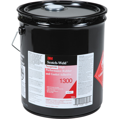High-Performance Rubber & Gasket Adhesive, Pail, Yellow Helyx Safety & Industrial Supplies