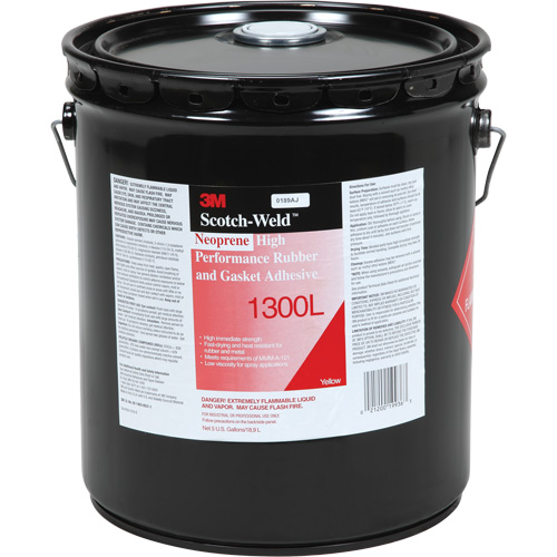 High-Performance Rubber & Gasket Adhesive, Pail, Yellow Helyx Safety & Industrial Supplies