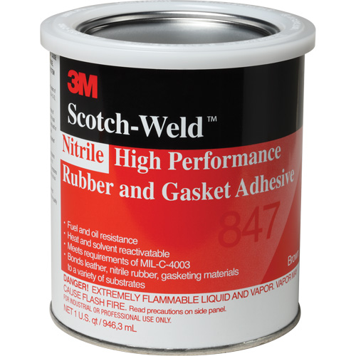 Adh&eacute;sif haute performance pour caoutchouc et joints Scotch-Weld, Gallon, Brun Helyx Safety & Industrial Supplies