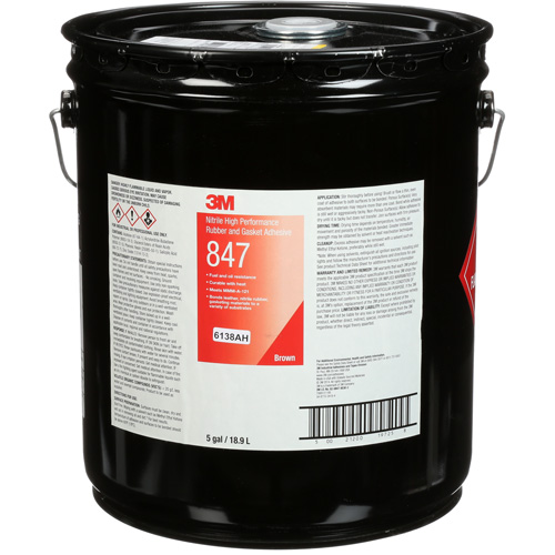 Adh&eacute;sif haute performance pour caoutchouc et joints Scotch-Weld, Seau, Brun Helyx Safety & Industrial Supplies